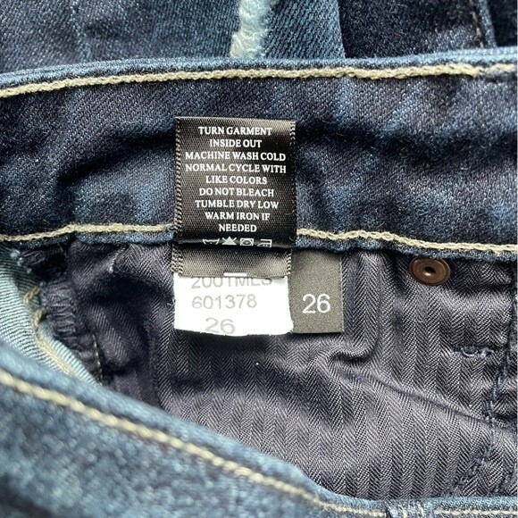 Parker Smith Denim Ava Skinny High Rise Distressed Dark Wash Slim Jeans Size 26 - Picture 10 of 11